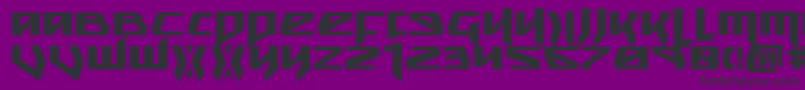 Snubfighterb-fontti – mustat fontit violetilla taustalla