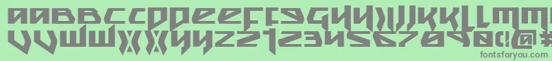 Snubfighterb-Schriftart – Graue Schriften auf grünem Hintergrund
