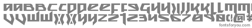 フォントSnubfighterb – 白い背景に灰色の文字