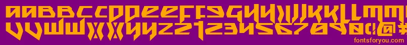 Snubfighterb Font – Orange Fonts on Purple Background