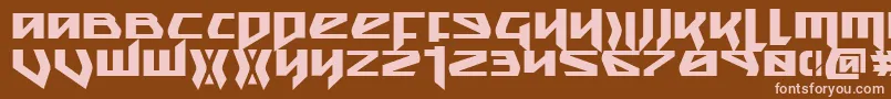 Snubfighterb Font – Pink Fonts on Brown Background