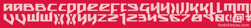Snubfighterb Font – Pink Fonts on Red Background