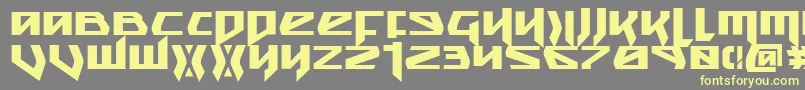 Fonte Snubfighterb – fontes amarelas em um fundo cinza