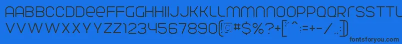 ParvoflavinLight Font – Black Fonts on Blue Background