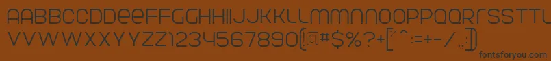 ParvoflavinLight Font – Black Fonts on Brown Background