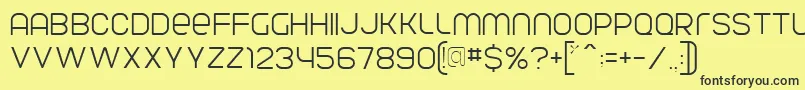 ParvoflavinLight Font – Black Fonts on Yellow Background