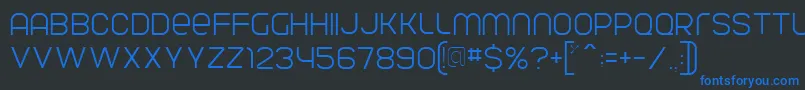 ParvoflavinLight Font – Blue Fonts on Black Background