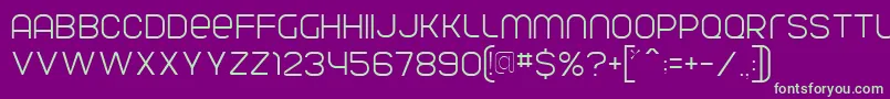 ParvoflavinLight Font – Green Fonts on Purple Background