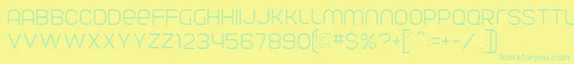 ParvoflavinLight Font – Green Fonts on Yellow Background