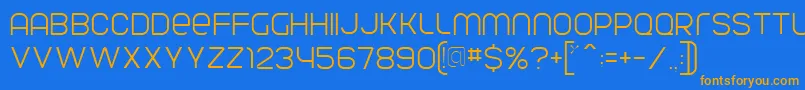 ParvoflavinLight Font – Orange Fonts on Blue Background