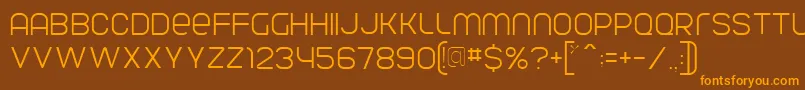 ParvoflavinLight Font – Orange Fonts on Brown Background