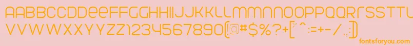 ParvoflavinLight Font – Orange Fonts on Pink Background