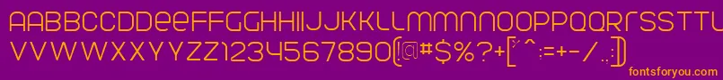 ParvoflavinLight Font – Orange Fonts on Purple Background