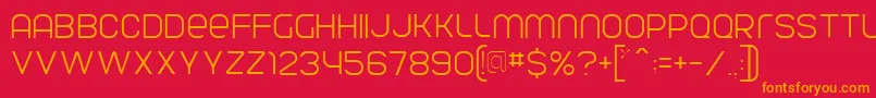 ParvoflavinLight Font – Orange Fonts on Red Background