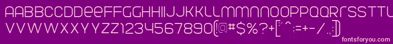 ParvoflavinLight Font – Pink Fonts on Purple Background