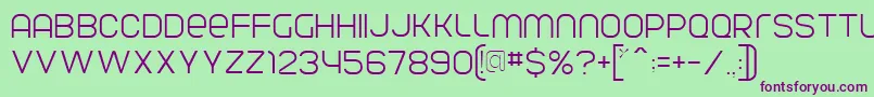 ParvoflavinLight Font – Purple Fonts on Green Background