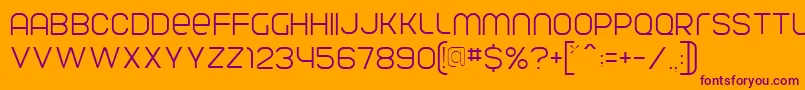 ParvoflavinLight Font – Purple Fonts on Orange Background
