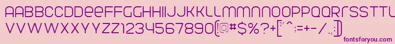 ParvoflavinLight Font – Purple Fonts on Pink Background