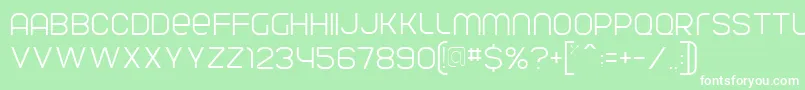 ParvoflavinLight Font – White Fonts on Green Background