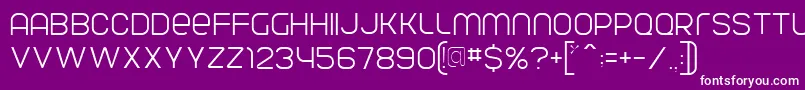 Шрифт ParvoflavinLight – белые шрифты на фиолетовом фоне