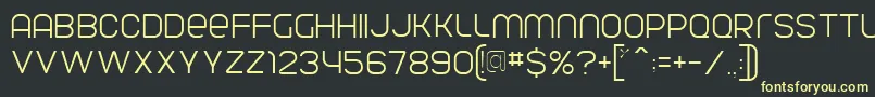 ParvoflavinLight Font – Yellow Fonts on Black Background