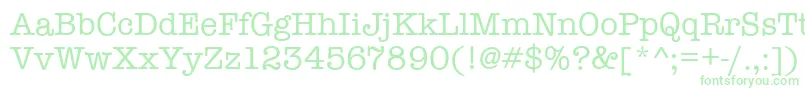 TypewriterRegular Font – Green Fonts on White Background