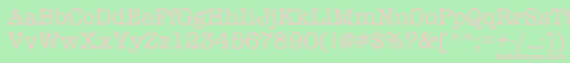 TypewriterRegular Font – Pink Fonts on Green Background