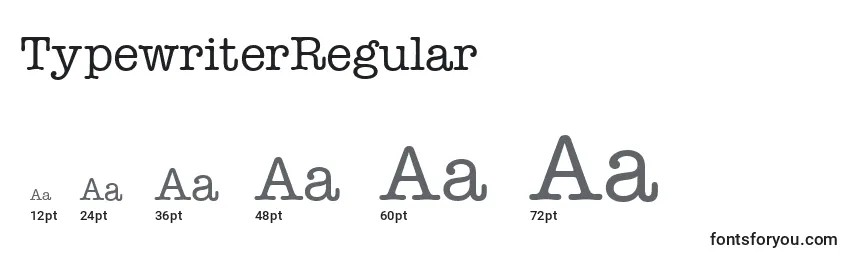 TypewriterRegular Font Sizes