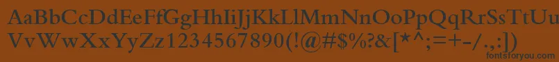BemboSemiBold Font – Black Fonts on Brown Background