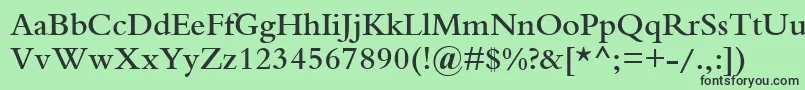 BemboSemiBold Font – Black Fonts on Green Background