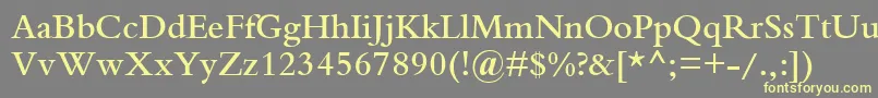 BemboSemiBold Font – Yellow Fonts on Gray Background
