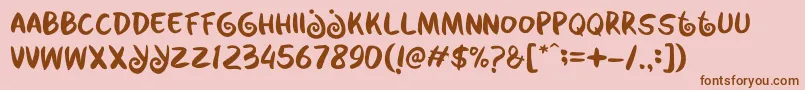 Kabayan Font – Brown Fonts on Pink Background