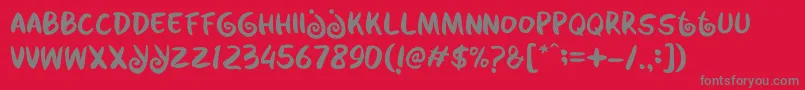 Kabayan Font – Gray Fonts on Red Background