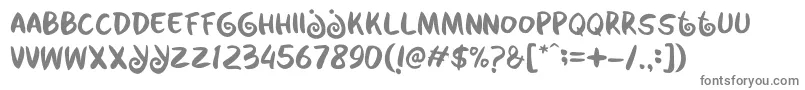 Kabayan-fontti – harmaat kirjasimet valkoisella taustalla