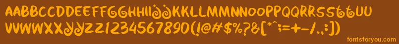 More about Kabayan Font Kabayan Font – Orange Fonts on Brown Background