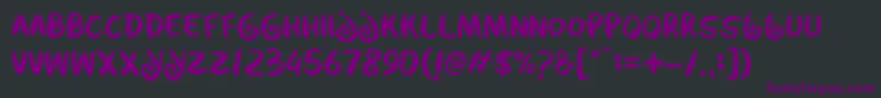 Kabayan Font – Purple Fonts on Black Background