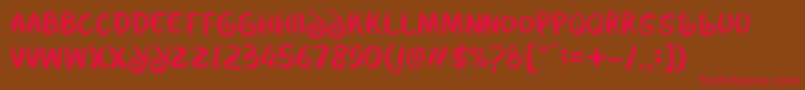 Kabayan Font – Red Fonts on Brown Background