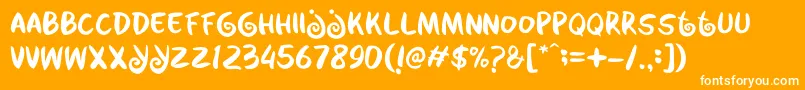 fuente Kabayan – Fuentes Blancas Sobre Fondo Naranja