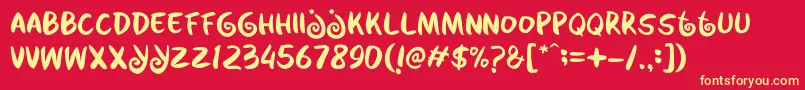 Kabayan Font – Yellow Fonts on Red Background