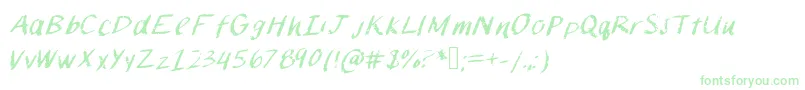 Chalkpaint Font – Green Fonts on White Background