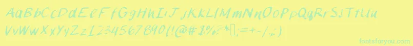 Chalkpaint Font – Green Fonts on Yellow Background