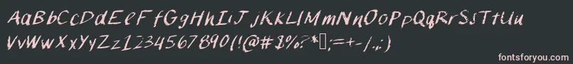 フォントChalkpaint – 黒い背景にピンクのフォント