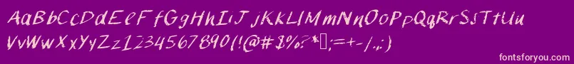 Chalkpaint Font – Pink Fonts on Purple Background