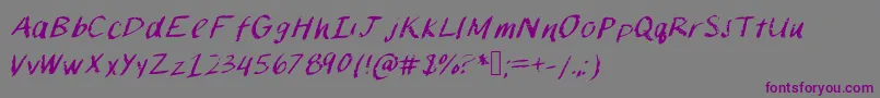 Chalkpaint Font – Purple Fonts on Gray Background