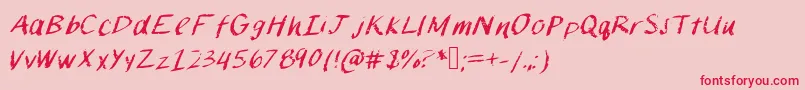 Chalkpaint Font – Red Fonts on Pink Background