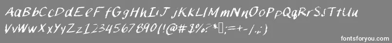 Chalkpaint Font – White Fonts on Gray Background