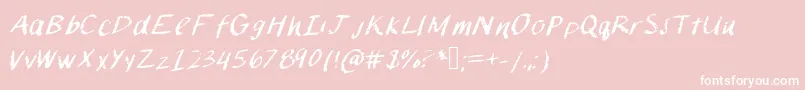 フォントChalkpaint – ピンクの背景に白い文字