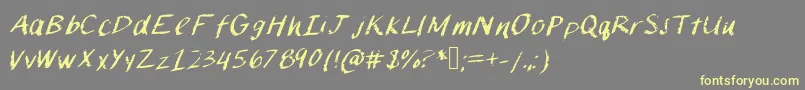 Chalkpaint Font – Yellow Fonts on Gray Background