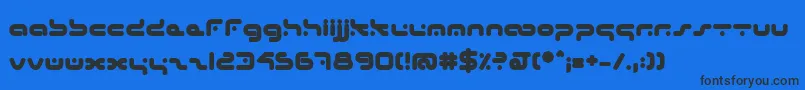 フォントHybridB – 黒い文字の青い背景