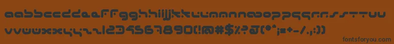 フォントHybridB – 黒い文字が茶色の背景にあります